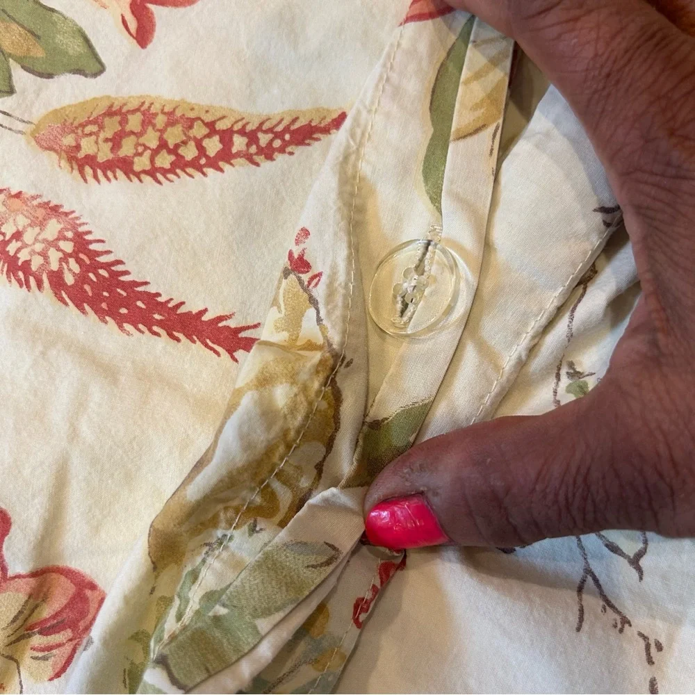 Pottery Barn Katherine Palampore Peony Duvet Cover Pillow Sham Romantic